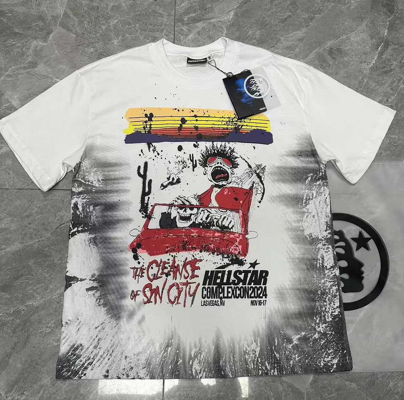 771#White I P54 In Stock Hellstar 、 T （fabric):32 240 Sizes（size）：S-M- L- X L （colour）：White 👉 👉 👉